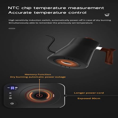 Tetera eléctrica Smart Gooseneck 1.1L acero inoxidable miniatura 6