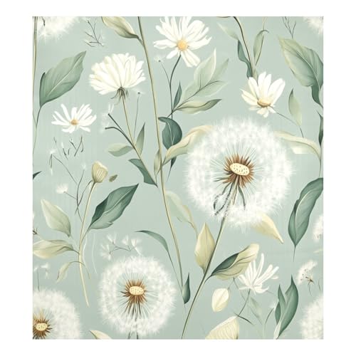 QwThum Sage Green Dandelions Dishwasher Magnet Cover Front Decoration Refrigerator Magnetic Sticker Home Cabinet Appliances Stickers Fashion Vintage Simple Art Magnetic Cover Moms Day 23x26Inch