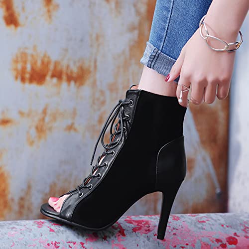 Roimaash 7/10CM Heels Women Burju Dance Shoes Lace up3