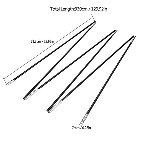 image for Ejoyous Tent-Stakes Tent Pole Replacement Kit, Fiberglass Rod Tent Pol
