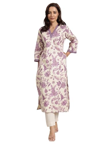 Image of Libas Printed Cotton Straight Kurta