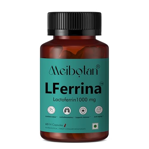 Image of Lactoferrin supplement multifunctional protein, Antimicrobial, Antiinflammatory, Production of white blood cells, Regulates iron metabolism, Digestion Support- 60 Veg Capsules