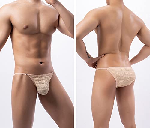 Men Thongs Mesh G Strings Briefs Breathable Sexy Bikini Underwear3