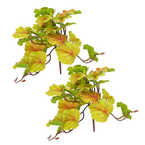GALPADA 3sets 2pcs Simulation Plants for Reptile Decor Lifelike Landscaping Supplies Safe for Pets Enhance Habitat with Realistic Design for Snakes Lizards and Frogs 2pcs*3