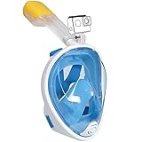 Silicona de PC: el labio de sellado integrado de la máscara completa de buceo para adultos está hecho de silicona y se pliega No tóxico, ecológico, cómodo, suave y duradero, sin reacción alérgica a la piel.