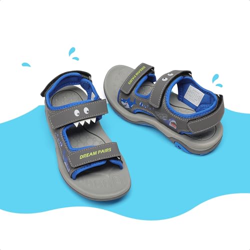 Image of DREAM PAIRS Boys Girls Summer Sandals | Outdoor Athletic Kids Sport Water Shoes Anti-slip Toddler Lightweight Comfortable Cute Cartoon Quick-drying