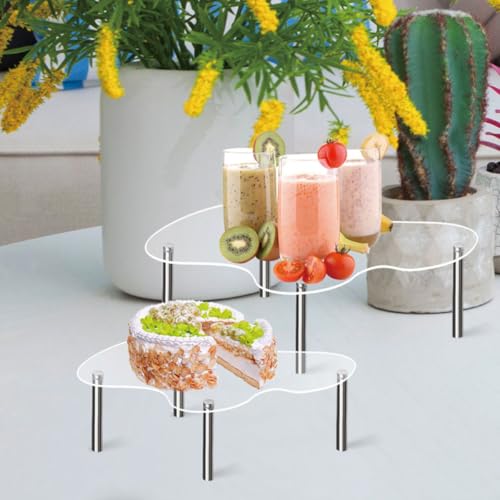 Présentoir à gâteaux acrylique pour optimiser un buffet de fête encombré
