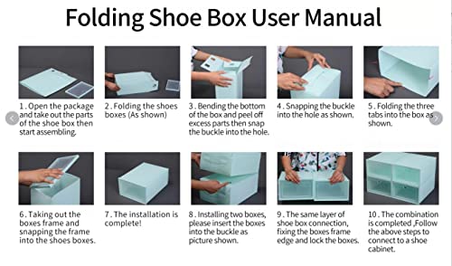 Oukaning - 20 scatole impilabili per scarpe