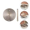 PRETYZOOM 1set Stainless Steel Induction Cooktop Adapter Plate Heat Diffuser for Gas Electric Stoves Rose Gold Upgrade Heat Converter Disk for Non-induction Cookware #3