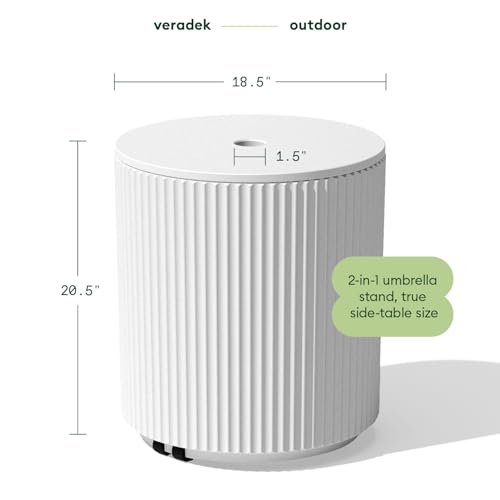 Image of Veradek Umbrella Side Table - Outdoor Patio Table with Umbrella Hole