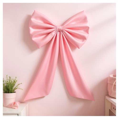 ELNDUXG Pink Bow Birthday Decorations 40x24in Big Pink Bow Hidden Lining for A More Three-Dimensional Look Decorations for Bedroom Coquette Room Party Christmas Tree Supplies
