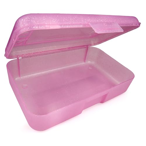 Image of Craft County Solid Color Pencil Box - Store All Your Art Supplies in 1 Convenient Location - 12 Vibrant Colors to Choose From