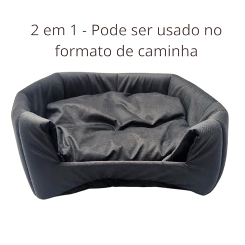 Cama Pet Casinha Cabana Caminha Toca Oca Iglu Gato Cachorro Tamanho Único (Cinza)