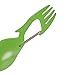Kershaw’s Green Ration (1140GRN); Multi-Tool with Fork, Spoon and Bottle Opener; Carabiner Gate Clips for Secure Carry; 3CR13 Steel with Scratch Resistant Food-Safe Coating; Great for Camping; 1.3 oz.
