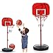 AllRight Basketballständer Kinder Basketball Höhenverstellbar Set Mobiles Basketballkorb Pumpe Ball Kinder Basketballnetz Indoor Outdoor Sport 63 x 150 cm