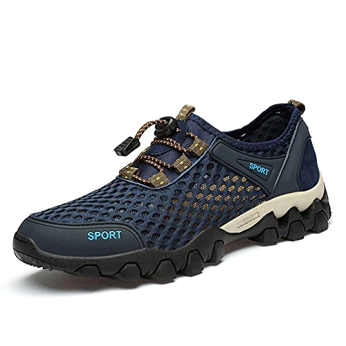 LEADER SHOW Men's Quick Dry Hiking Shoes Barefoot Mesh Lightweight Outdoor Training Water Walking Shoes