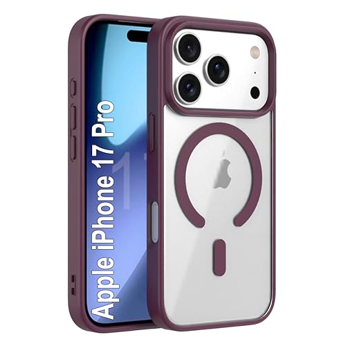Image of Zapcase Back Case Cover for iPhone 17 Pro | Compatible for iPhone 17 Pro Back Cover | Scratch-Resistant | Wine Red