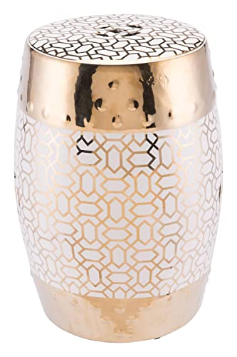 Zuo Laberint Garden Seat, Gold & White