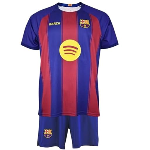 FCB FC Barcelona conjunto 1a Equipación 2025/26 Réplica Oficial (FR/ES, Edad, 6 años, Regular, Azulgrana) | Ya disponible en tu tienda friki favorita! En mundofriki.es!