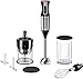 Bosch ErgoMixx Style Hand Blender - Frullatore a Immersione Portatile in Acciaio Inox, 1000 W, 12 Impostazioni di Velocità, Lama a 4 Ali, Bicchiere Graduato, Tritatutto VarioChopper e Frusta