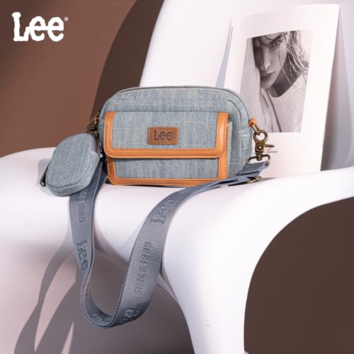 Image of Montana West x Lee Denim Small Crossbody Bags for Women Cute Shoulder Handbag with Headphone Pouch