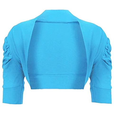 0712 Turquoise 2-3 Y Girls Bolero Cover