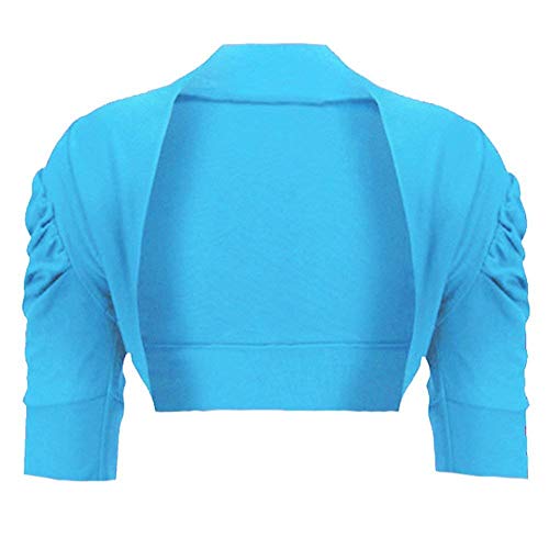 0712 Turquoise 2-3 Y Girls Bolero