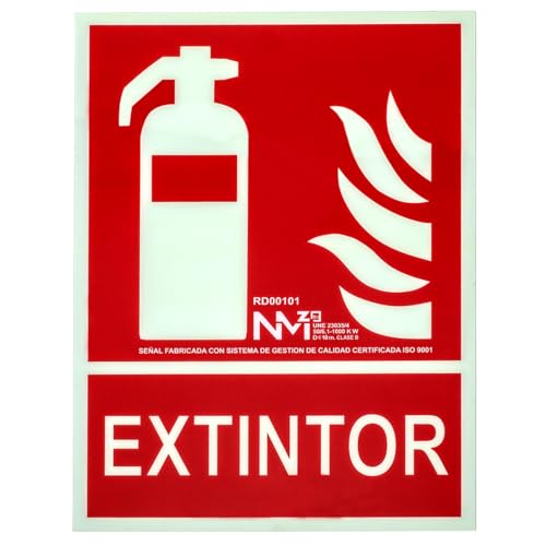 normaluz rd00101- Signal Fire Extinguisher, Extinction Homologated, 21 x 30 cm, Class B PVC 0.7 mm