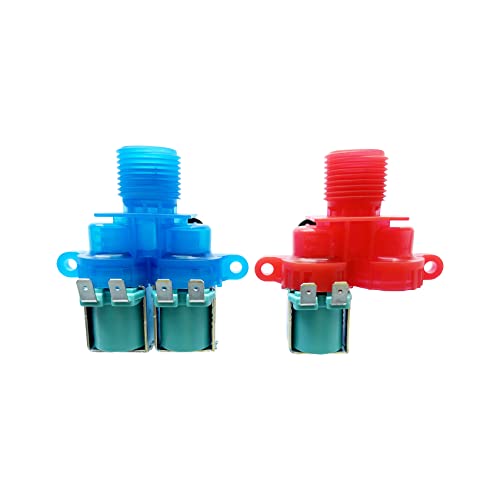 Image of 2023 Upgraded OEM Water Inlet Valve Kit W10240948 (Hot) and W10240949 (Cold) Replaces W11168743, WPW10240948, W10921515, WPW10240949 etc