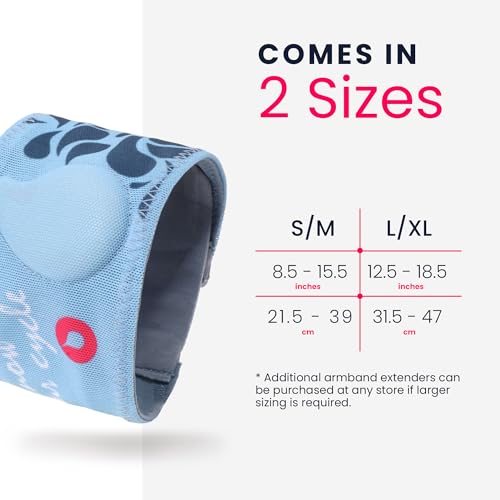 Tempdrop Fertility and Ovulation Digital Thermometer Tracker – Wearable Basal Body Temperature (BBT) Monitoring Sensor and Fertility Charting App Includes Comfortable Armband (S/M – 8.5-15.5 inch)