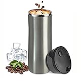 17 oz / 500 ml Travel Coffee Mug, One-Handed Pink Insulated....