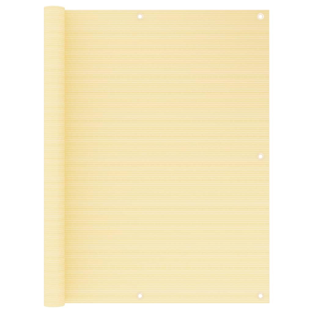 Protezione frangivista per balcone, beige, 120 x 300 cm, in polietilene ad alta densità (HDPE)