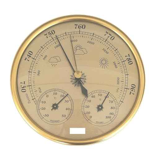 Barómetro, Estación Meteorológica Analógica, Termómetro Higrómetro Barómetro, barómetros Instrumentos meteorológicos, Barómetro doméstico montado en la pared