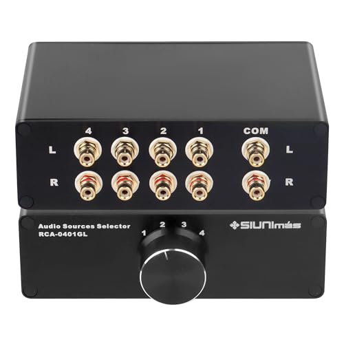 4-in 1-Out Pro RCA Passive Audio Switching Box