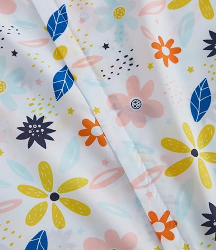 Image of Duvet Cover Twin /TXL Size Set - Extra Soft Floral Duvet Cover 68 x 90 with 1 Pillow Sham - Comfy, Breathable Bedding Set - Hotel Luxury & Fade Free with Zipper Closures & Ties - Sunshine Floral