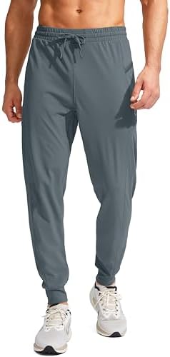 G Gradual Men's Joggers Pants with Zipper Pockets Stretch Athletic Sweatpants for Men Workout Jogging Running