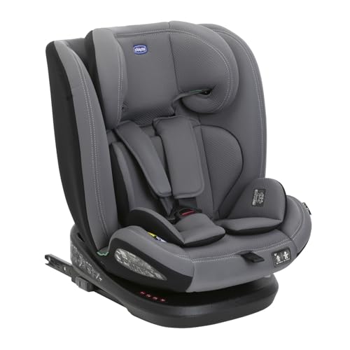 Chicco Seggiolino Auto Mokita I-Size, con sistema Isofix, per bambini di altezza compresa tra 76 e 150 cm, utilizzabile a partire dai 15 mesi, Riduttore incluso, Grigio
