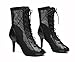 Imagen de LITNERMIA Mujeres Bailar Botas Fiesta Espectáculo Sala de banquete Atadura Zapatos Malla Baile latino Con Puntera Abierta
