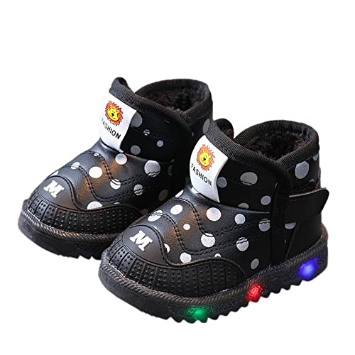 EnJoCho Little Girls Comfortable Shoes Light Boys Warm Luminous Cotton Boots Girls Children Kids Led Shoes Baby Ankle Shoes3