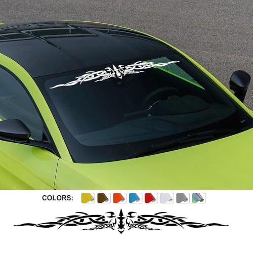Sticker pare-brise orange brillant décalcomanie vinyle pour auto - 2
