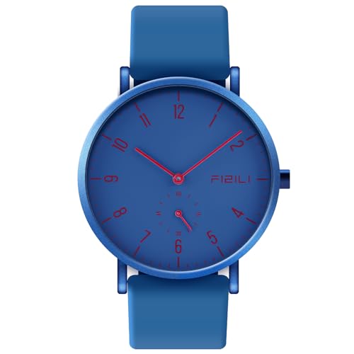 Montre mixte bleu rouge en silicone : le cadeau idéal pour actif