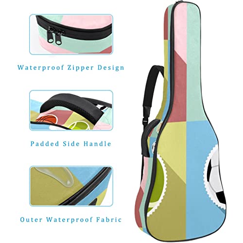 Étui de protection rembourré pour guitare acoustique classique et classique, Multicolore 01., 42.9×16.9×4.7 in… - Les Beatles, Paul McCartney, John Lennon, RIngo Starr, George Harrison Étui de protection rembourré pour guitare acoustique classique et classique, Multicolore 01., 42.9x16.9x4.7 in… – Image 5