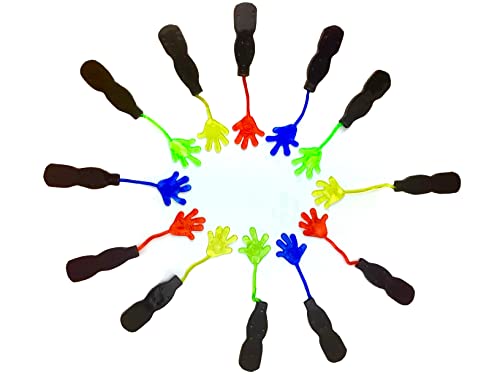 12x Klatschhand mit Griff in je 3x4 Farben!Klebehand Glibberhand Klatschhände Mitgebsel Mitbringsel Scherzartikel STUWU Cover