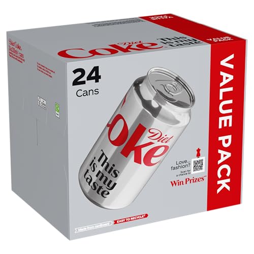 Diet Coke Can Cola, Box 330 ml (Pack of 24)