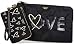 Victoria's Secret Bling Sequin LOVE Clutch Zippered Pouch Wristlet Set