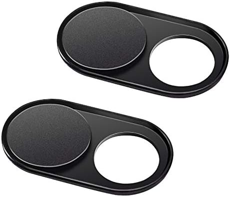 CloudValley Webcam Cover, [2Pack] Magnetic Metal Camera Cover Slider for Laptop, MacBook Pro, All-in Desktop, Tablet, iPad, iPhone 6/7/8/se, Privacy Guardian, Black