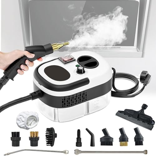 3BAR Handheld Steam Cleaner, 2500W Multi-function High Temperature&Pressure Cleaning Machine, 6 Gears Adjustment& 105℃ High Temperature Steam, Portable Cleaning Tool, for Kitchen, Furniture, Auto