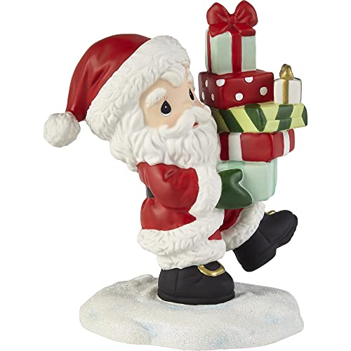 Precious Moments 221011 Loaded Up with Christmas Cheer Annual Santa Bisque Porcelain Figurine, Multicolor - Image 4