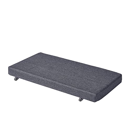 30x14 Inch Piano Bench Cushion w/ Washable Cover for Indoor Furniture,Gray