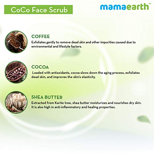 Mamaearth CoCo Face Scrub with Coffee & Cocoa for Rich Exfoliation - 100g - Image 4